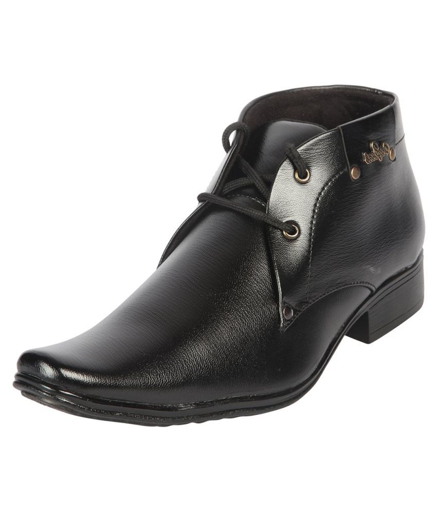 Kraasa Mens Black Patent Leather Formal 