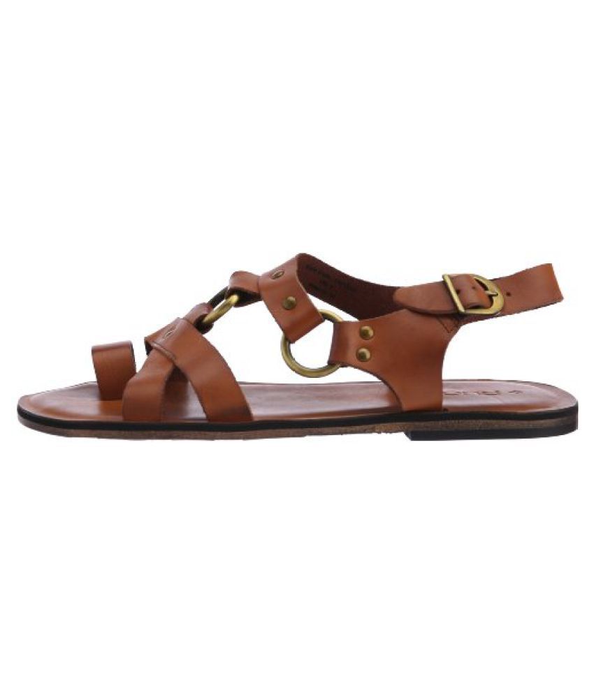 ruosh men's leather sandals and floaters