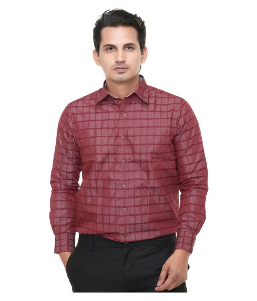 mens red formal shirt uk