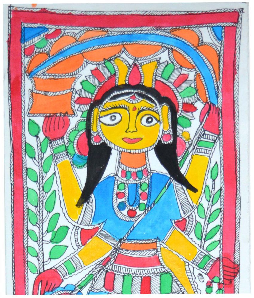 Craftuno Traditional Madhubani Painting Depicting 
