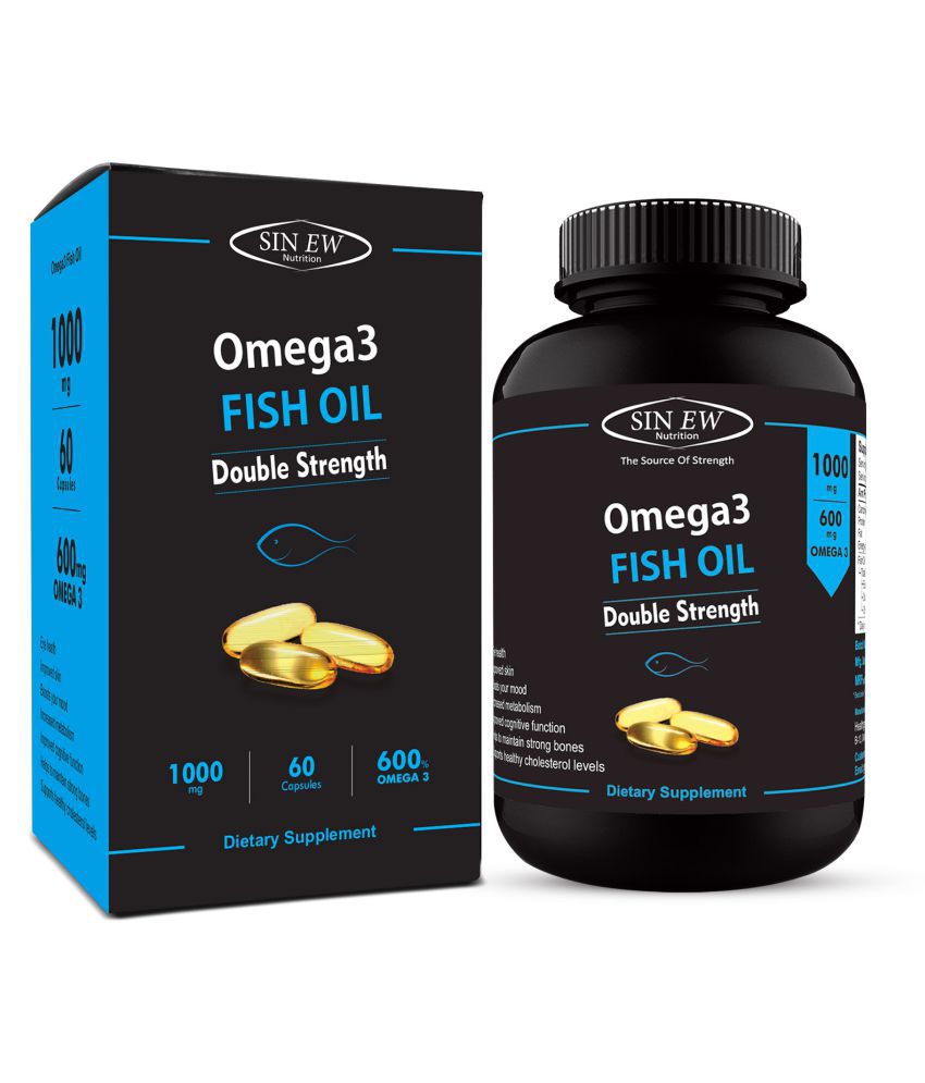 Sinew Nutrition Omega 3 Double Strength Fish Oil 1000mg ...
