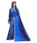 Shaily Retails Blue and Black Cotton Saree