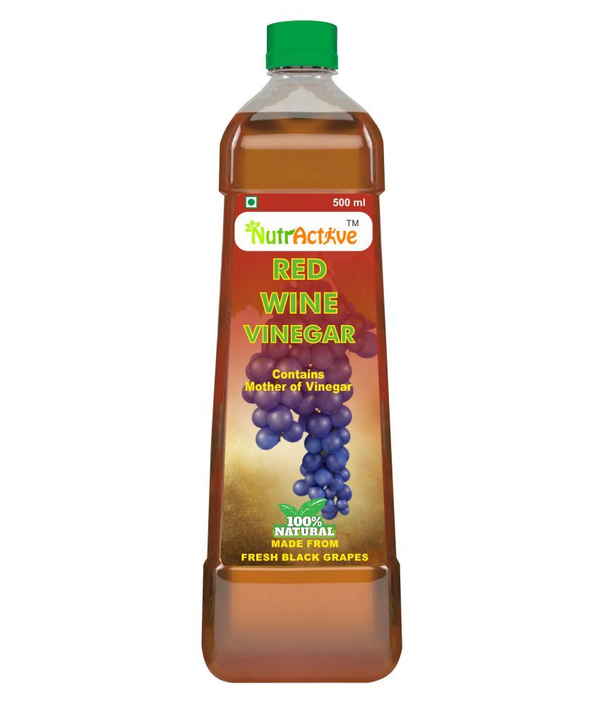 NutrActive Raw, Unfiltered Red Wine Vinegar Black Grapes Vinegar 1500