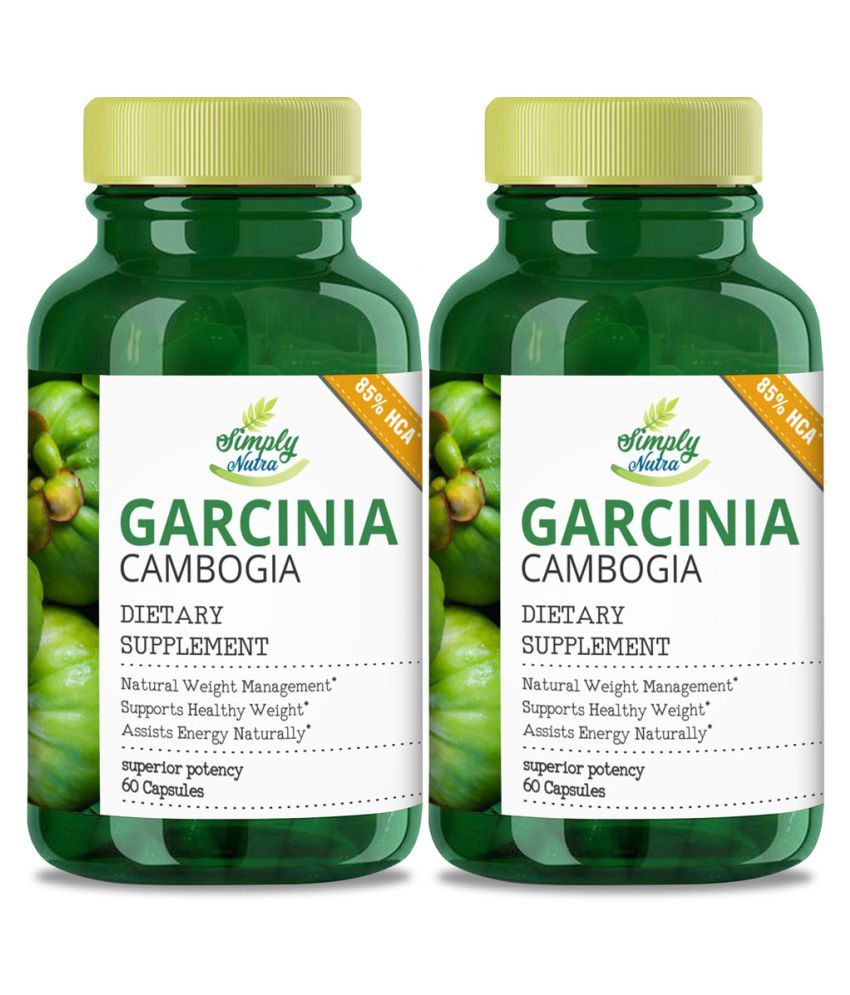 Simply Nutra Garcinia Cambogia 70HCA +GreenTea +Guggul 800mg 60 no.s Fat Burner Capsule Pack of