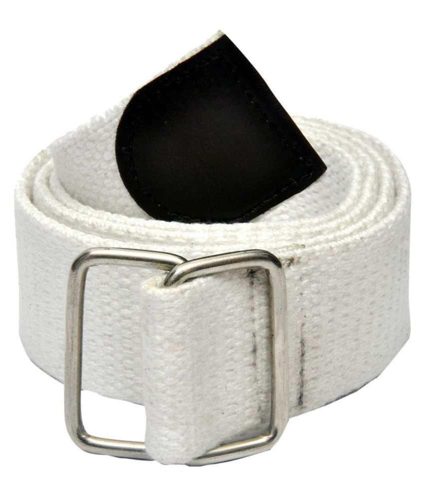     			Arip White Canvas Casual Belts