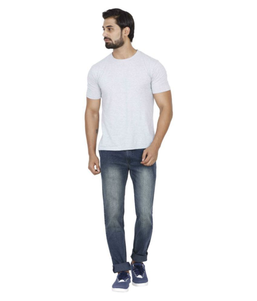 Poliss Blue Regular Fit Jeans - Buy Poliss Blue Regular Fit Jeans ...