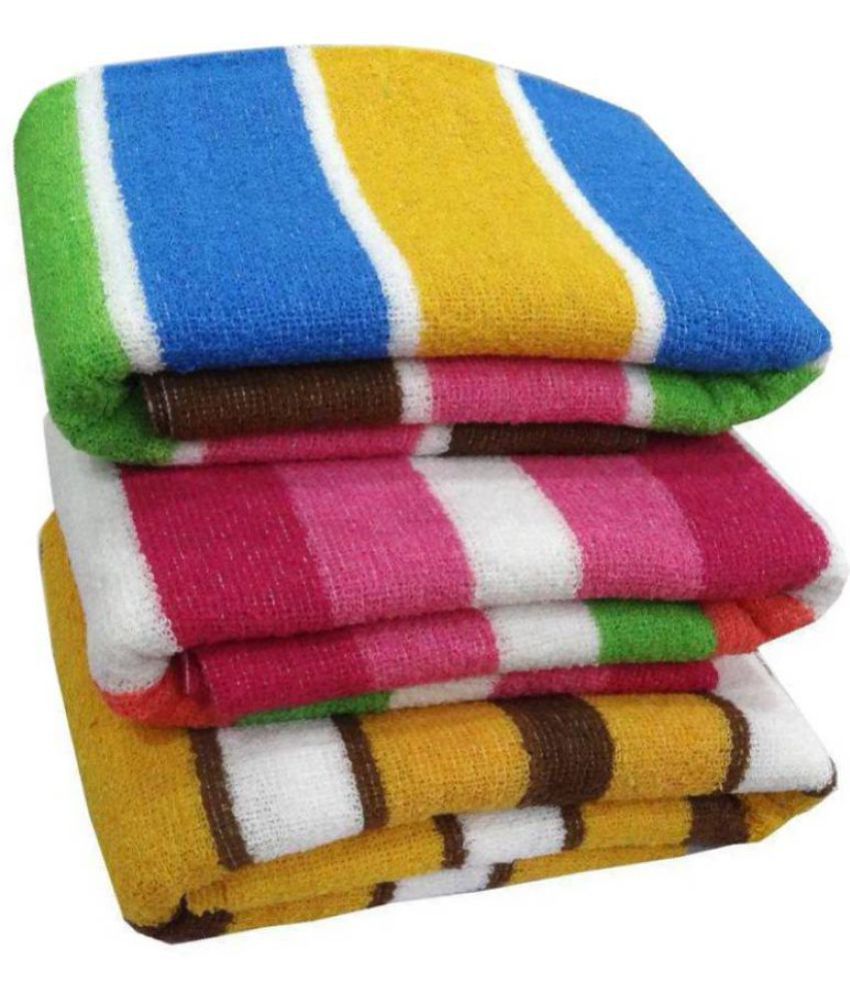     			Z Decor Set of 3 Terry Bath Towel Multi
