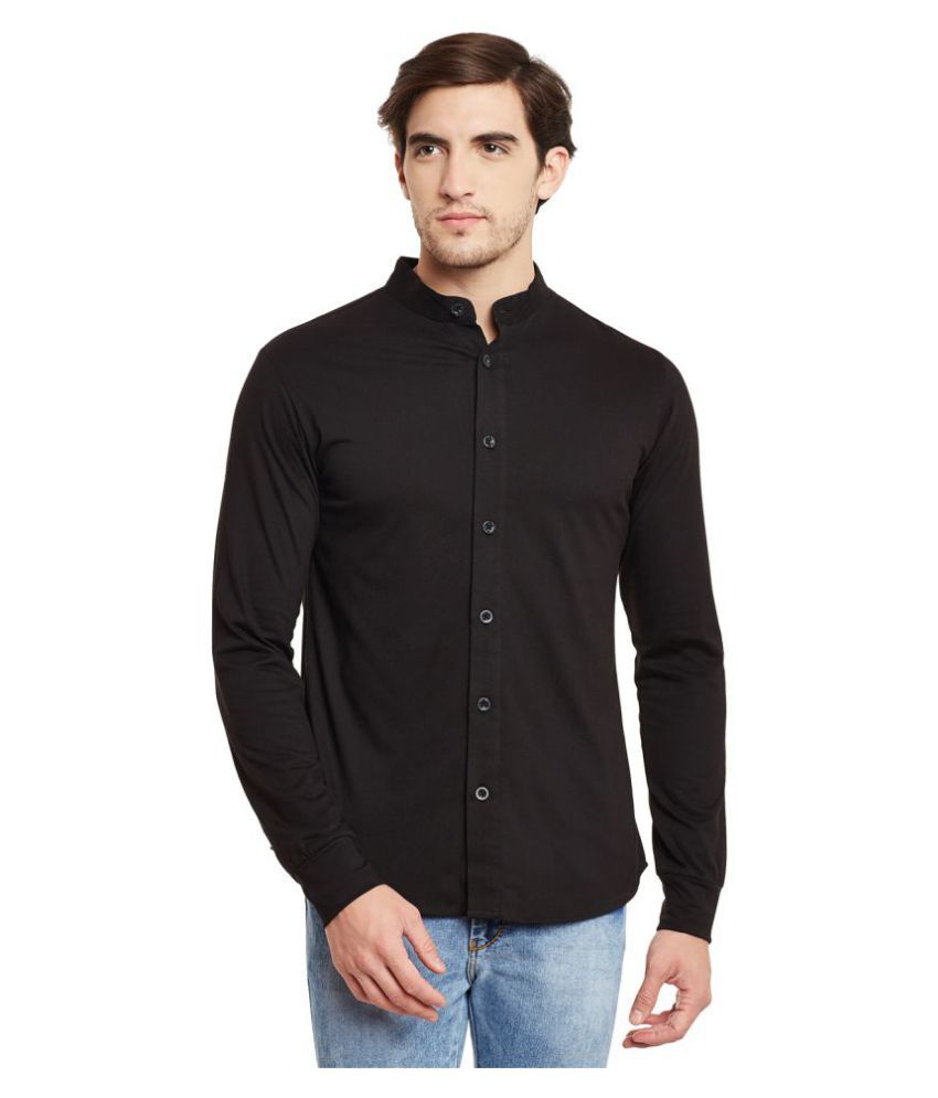 Gritstones -  Black Cotton Regular Fit Men's Casual Shirt (Pack of 1 )