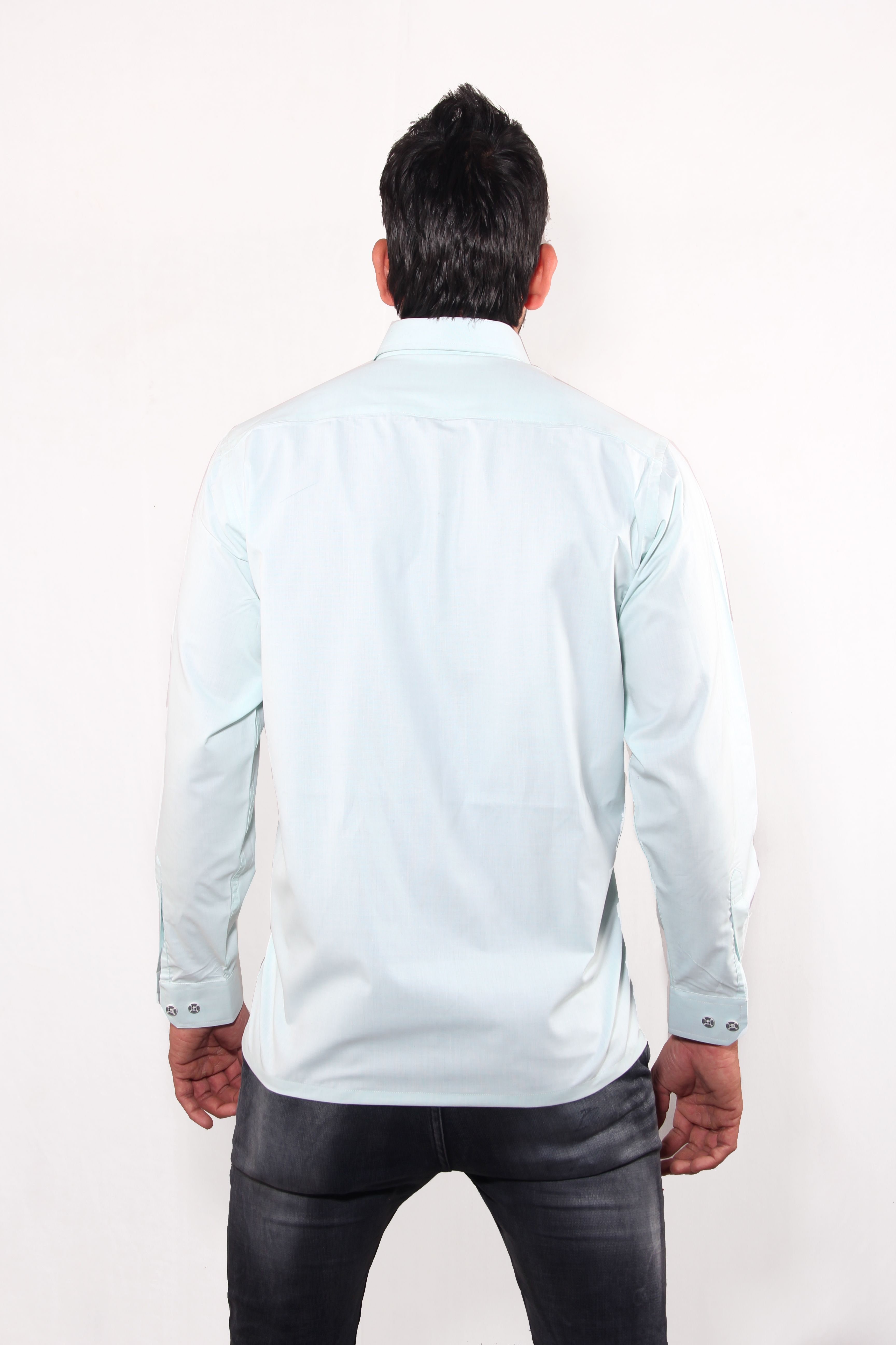 turquoise blue formal shirt