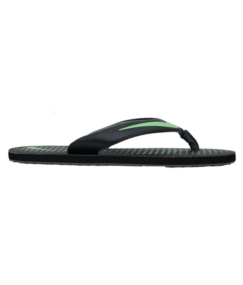 nike green flip flops