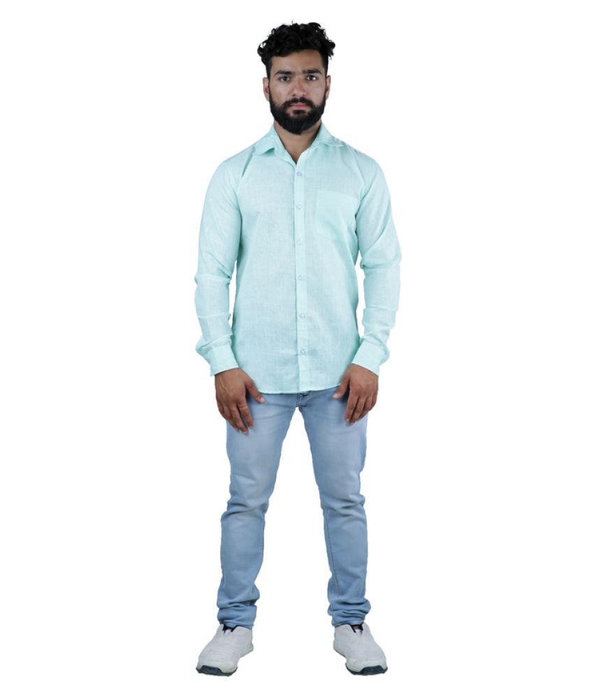 turquoise blue formal shirt