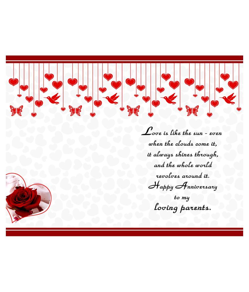 Happy Anniversary Greeting Card Buy Online At Best Price In India Snapdeal