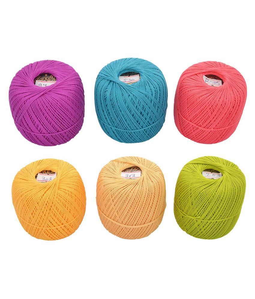 Mercer Crochet ( Crotia) Ball Roll ,Set Of 6 , 20 Gm Each Roll: Buy ...
