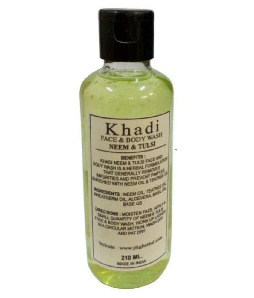     			Khadi Herbal Neem & Tulsi Face & Body Wash 210 ml