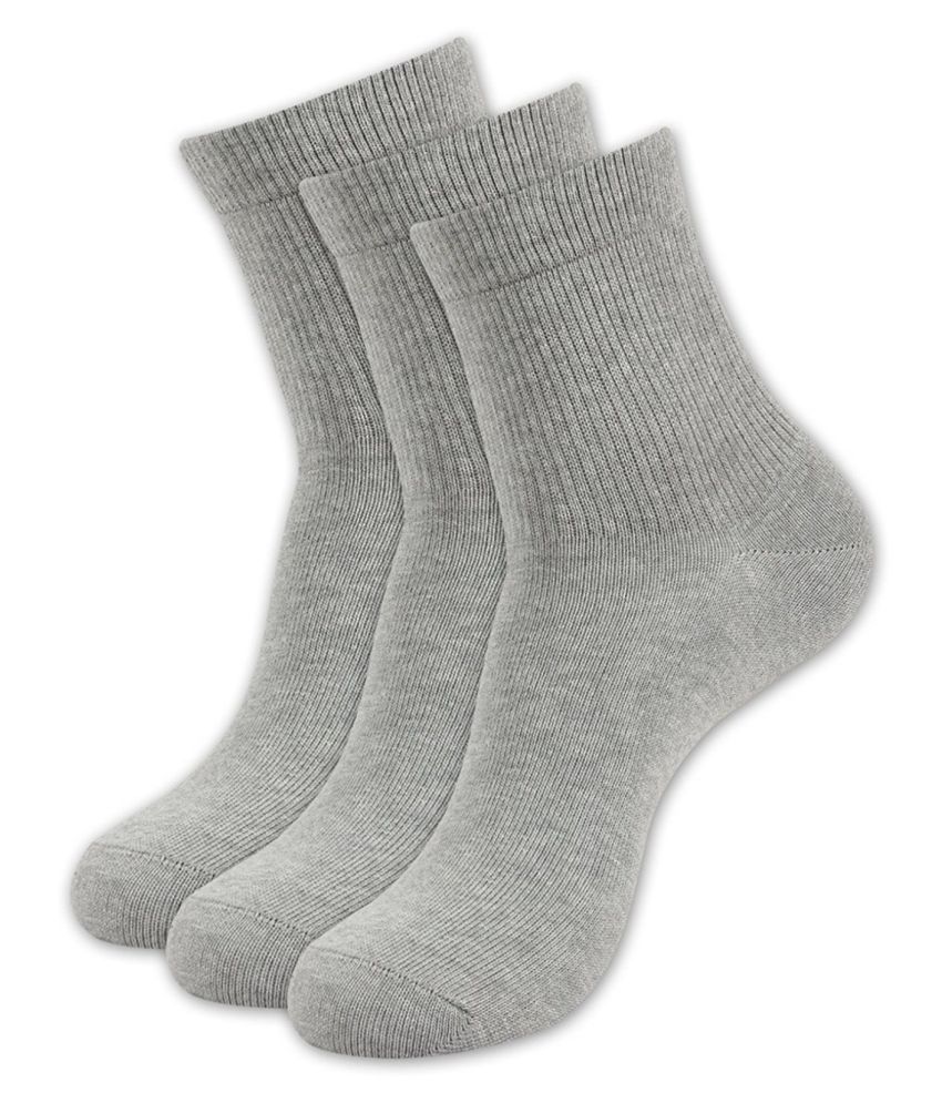     			Tahiro Gray Casual Mid Length Socks
