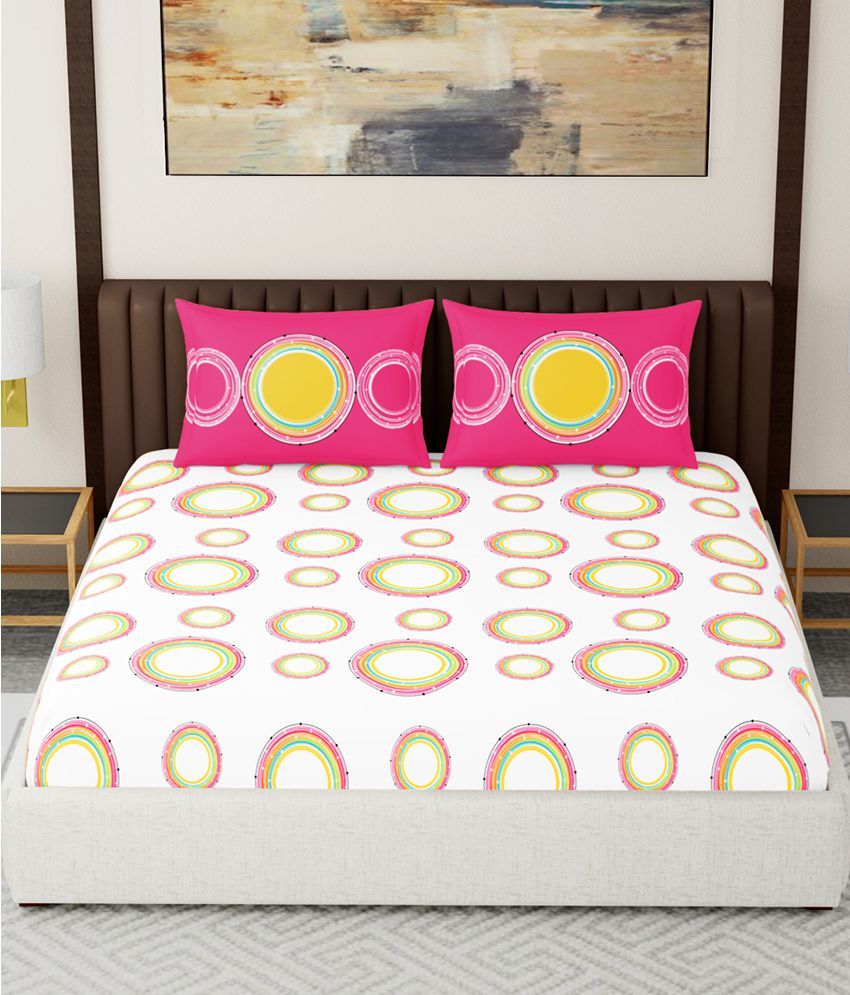 Spaces Cotton Double Bedsheet with 2 Pillow Covers Buy Spaces Cotton