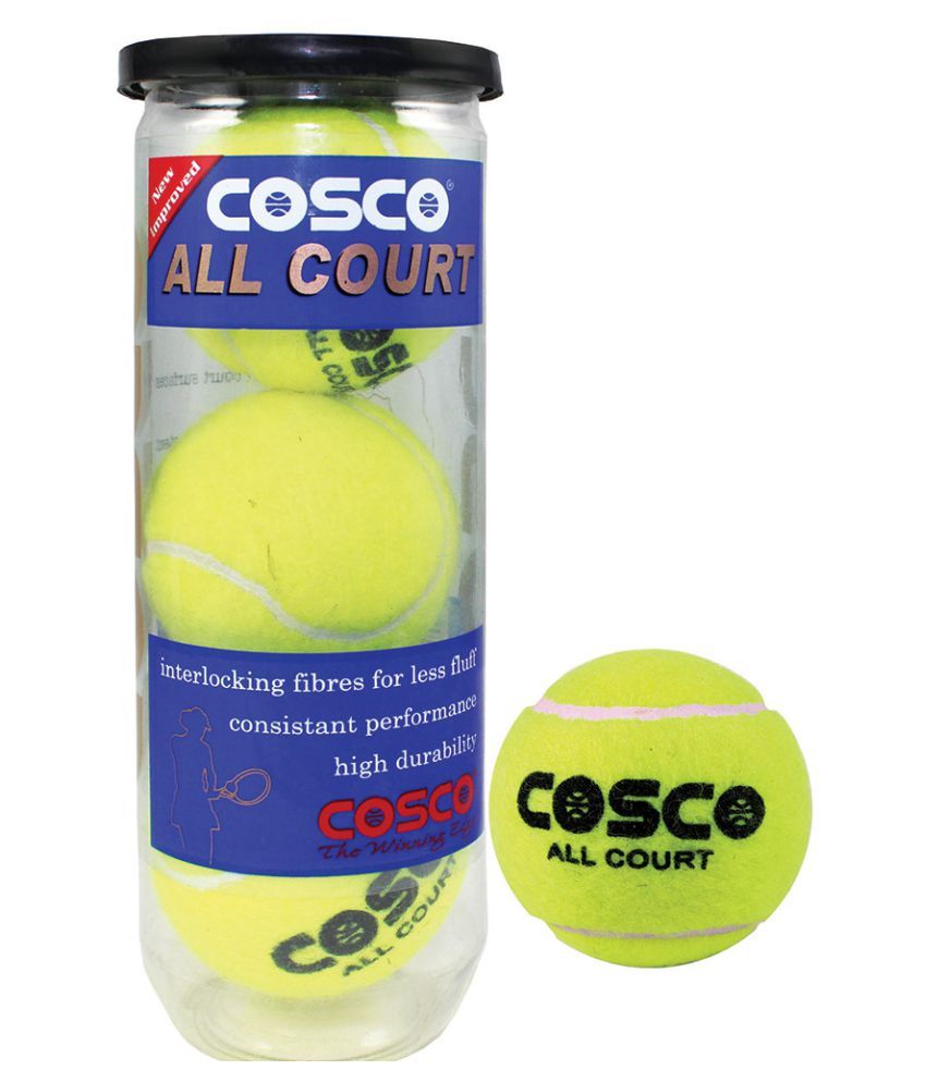 Cosco All court Tennis Ball GREEN 3 Buy Online at Best Price on Snapdeal