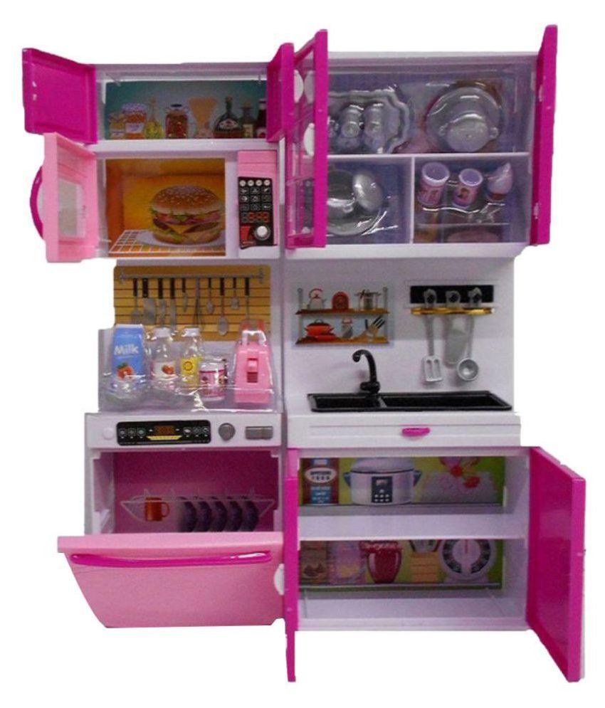 DWIZA Multicolor Kitchen  Play Set  With Refrigerator Cook 