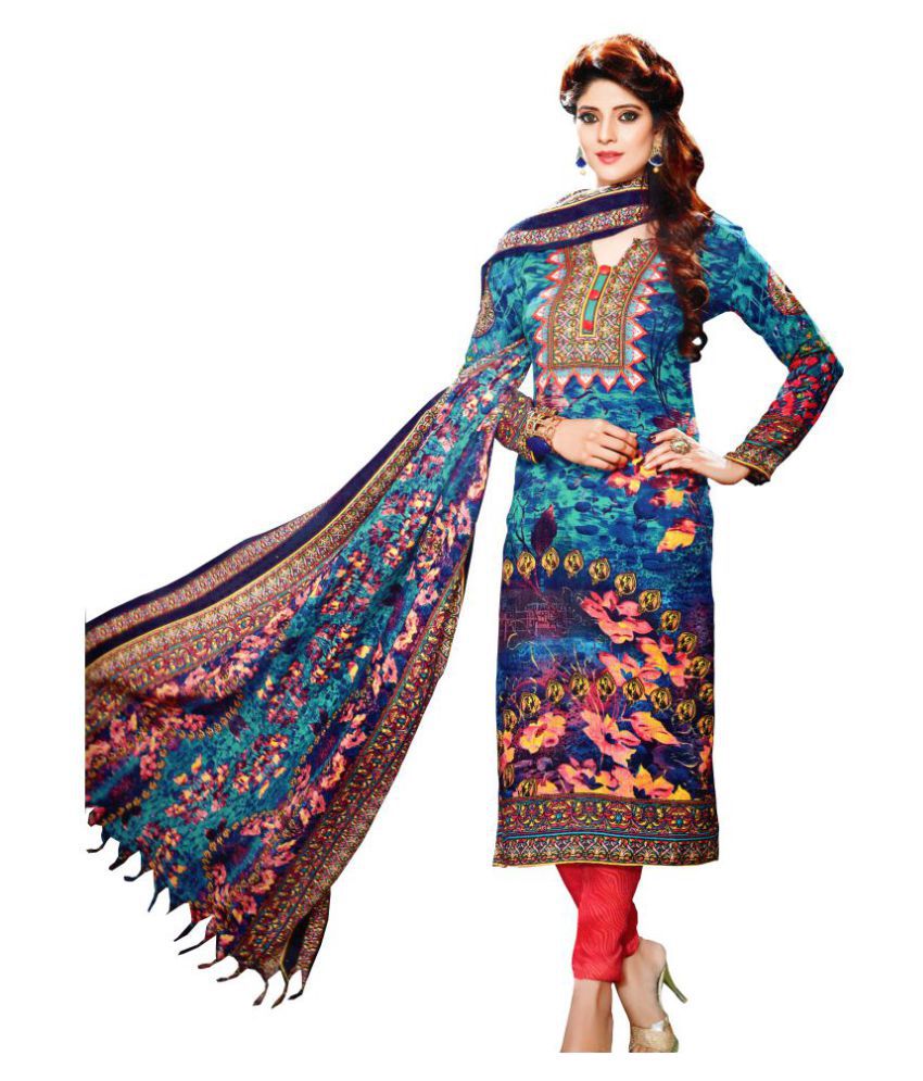 Biba by Unique Creation Multicoloured Woollen Dress