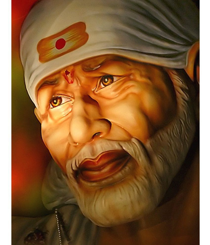     			MAHALAXMI ART & CRAFT Sai baba face   5    Paper Wall Poster Without Frame