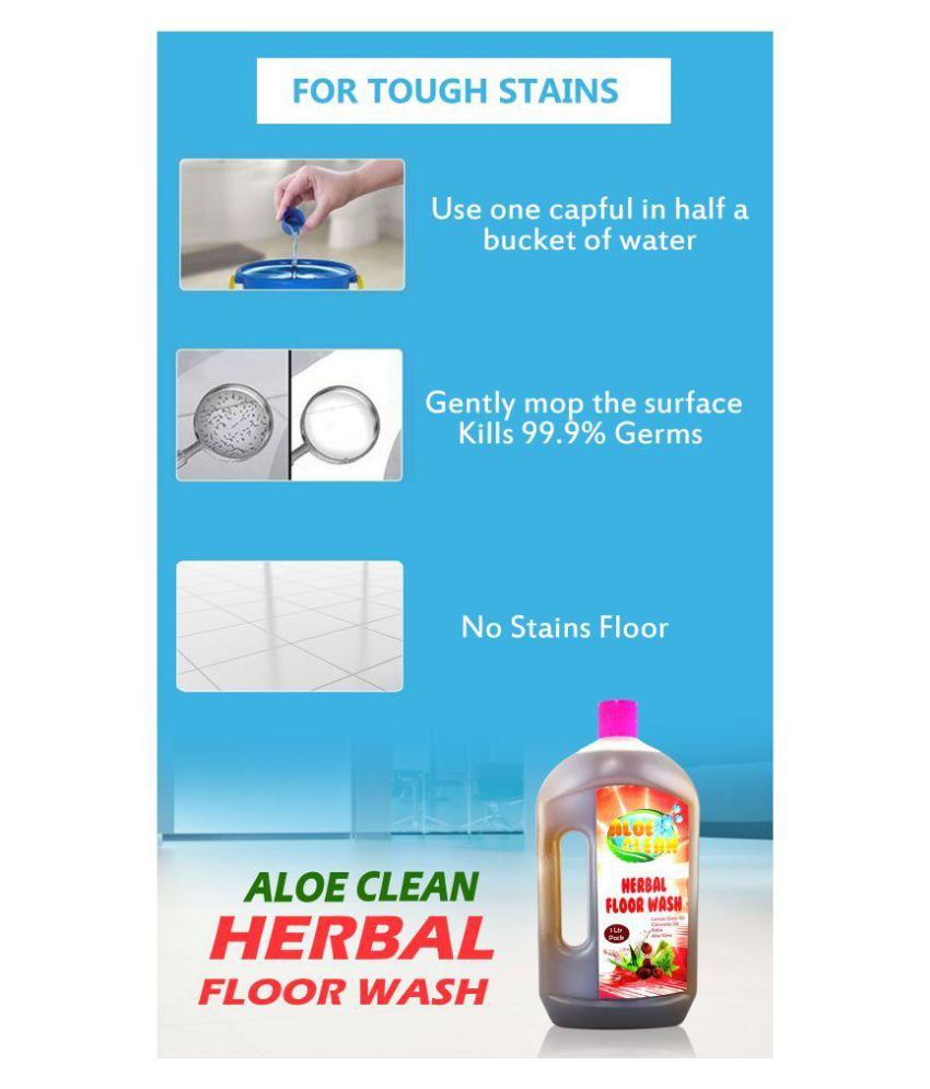ALOE CLEAN Herbal Disinfectant Floor Cleaner Contain Reetha + Lemon