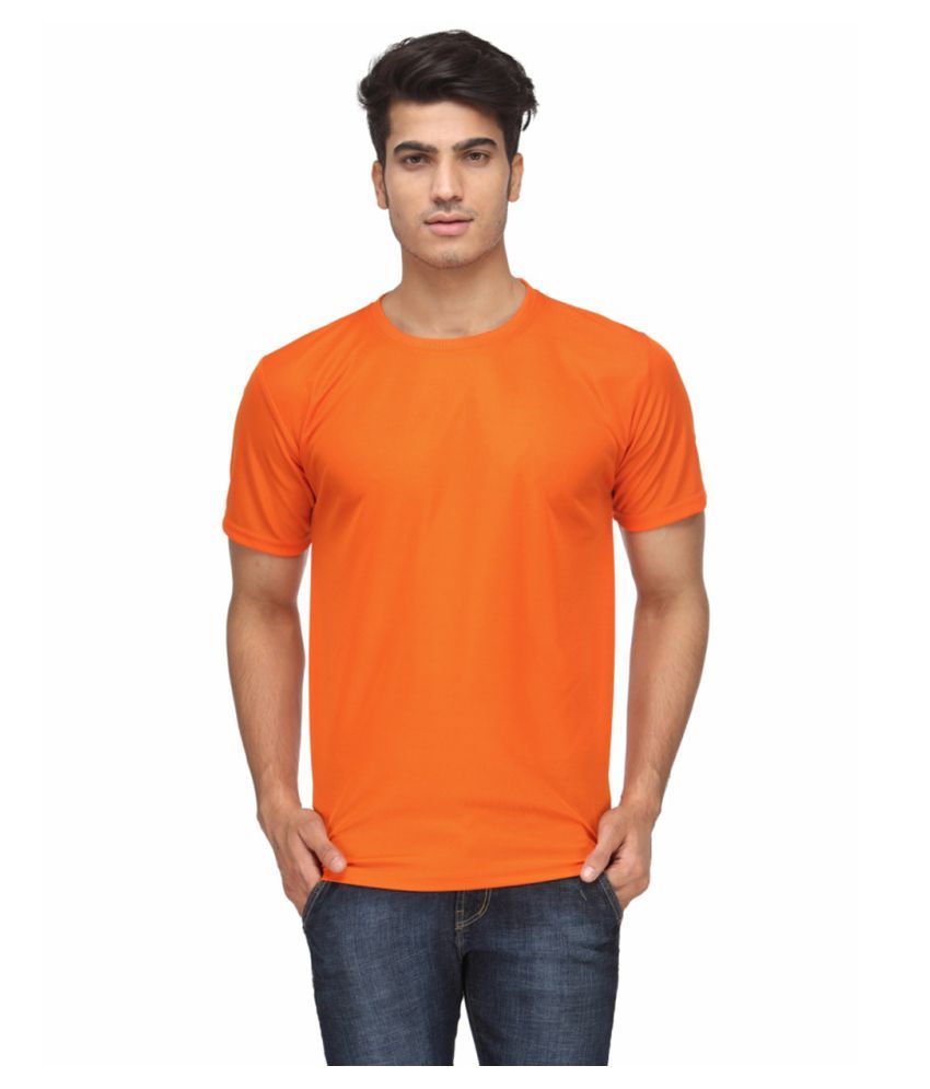     			FUNKY GUYS Orange Polyester T-Shirt Single Pack