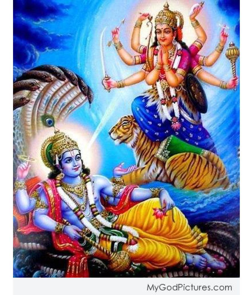 Mahalaxmi Art And Craft Laxmi Vishnu Plastic Wall Poster Without Frame Buy Mahalaxmi Art And Craft