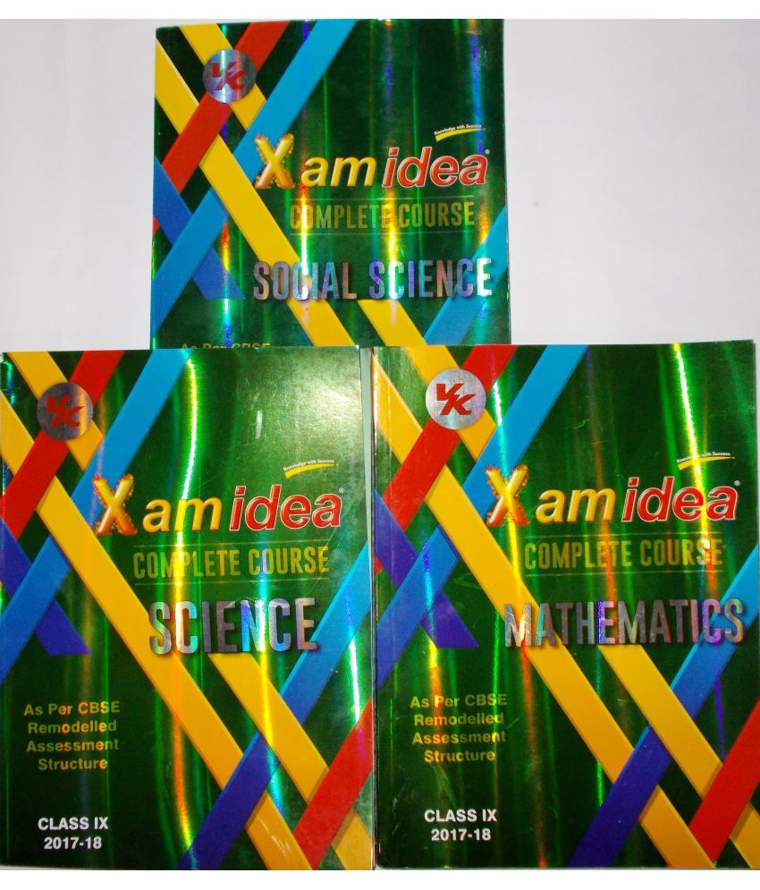 THREE BOOKS OF OF 9 CLAS SET MATHEMATICS FOR SCIENCE, IDEA XAM SST,