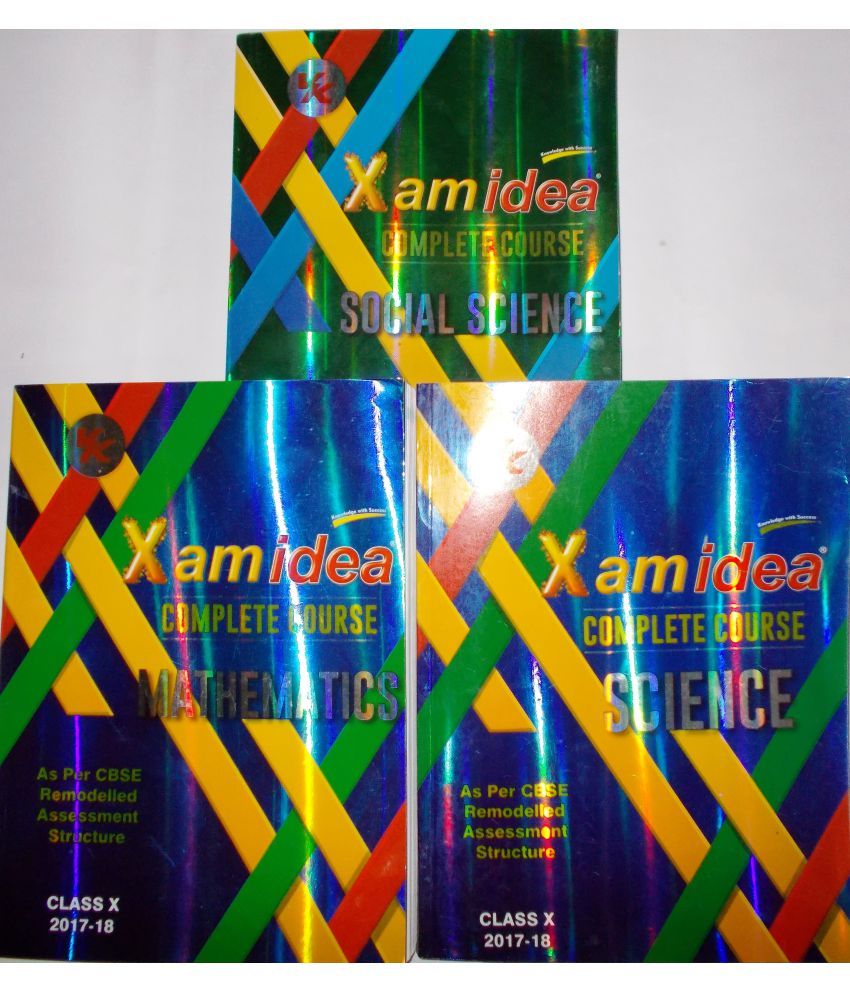 10 MATHEMATICS SET OF SCIENCE, OF FOR SST CLAS THREE IDEA AND XAM BOOKS