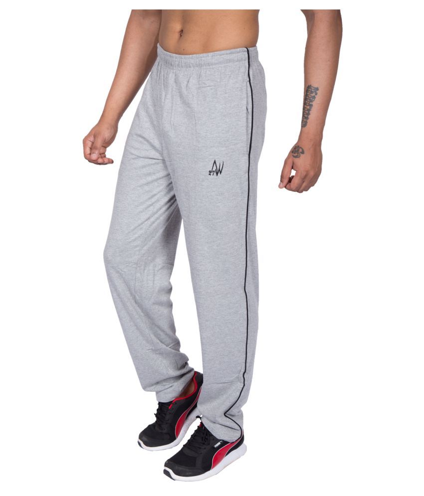 grey cotton track pants