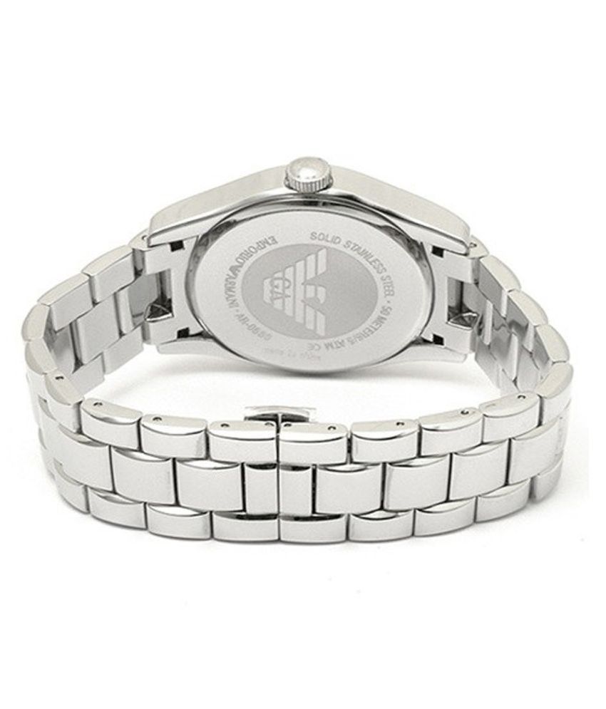Emporio Armani AR0680 Black Dial Stainless Steel Bracelet Men's Watch ...