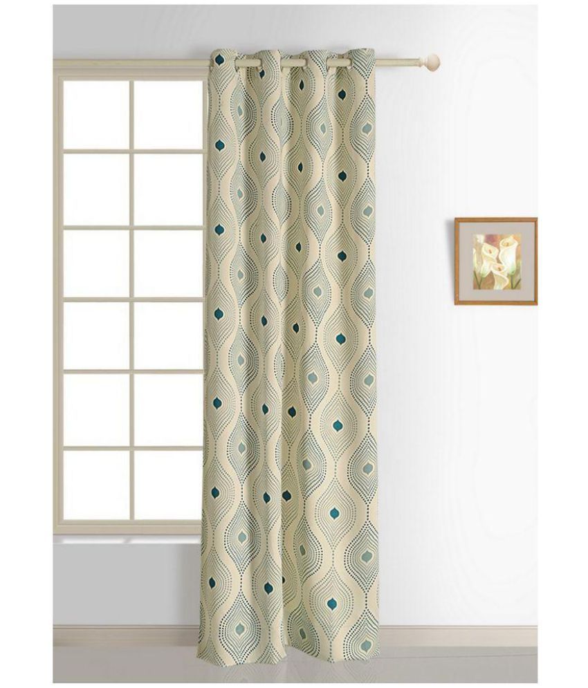 Swayam Single Window Eyelet Curtains Geometrical Off White Buy