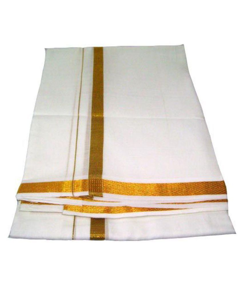 Sarathi White Dhoti - Buy Sarathi White Dhoti Online at Best Prices in ...