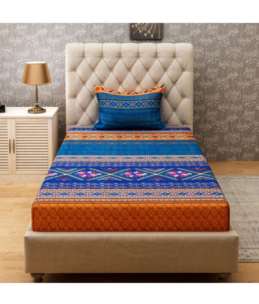 Bombay Dyeing Microfibre Single Bedsheet with 1 Pillow Cover Buy