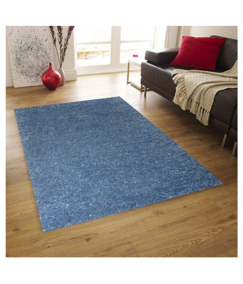 Jp2 Home Blue Rug Wool Plain Jp2 Home Blue Rug Wool Plain
