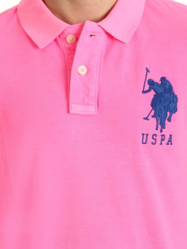 U.S.Polo Assn. Pink Regular Fit Polo T Shirt - Buy U.S.Polo Assn. Pink ...