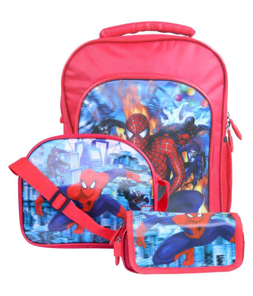 Best shop School Bags combo backpack red colour for boys Buy Online at