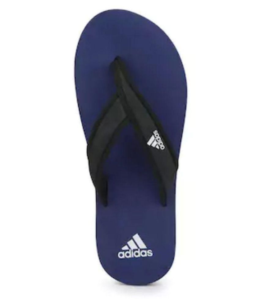 adidas blue daily slippers