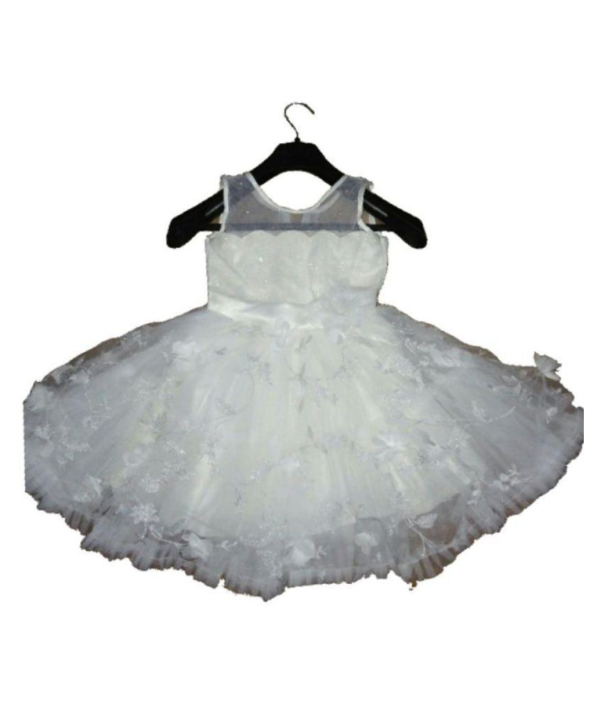 Party wear White Angel Frock Dress 
