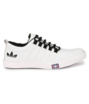 white smart sneakers