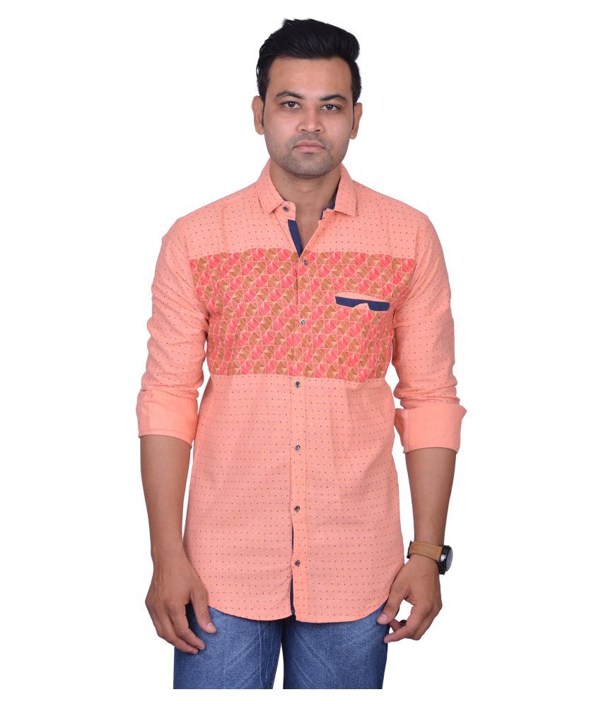 peach casual shirt