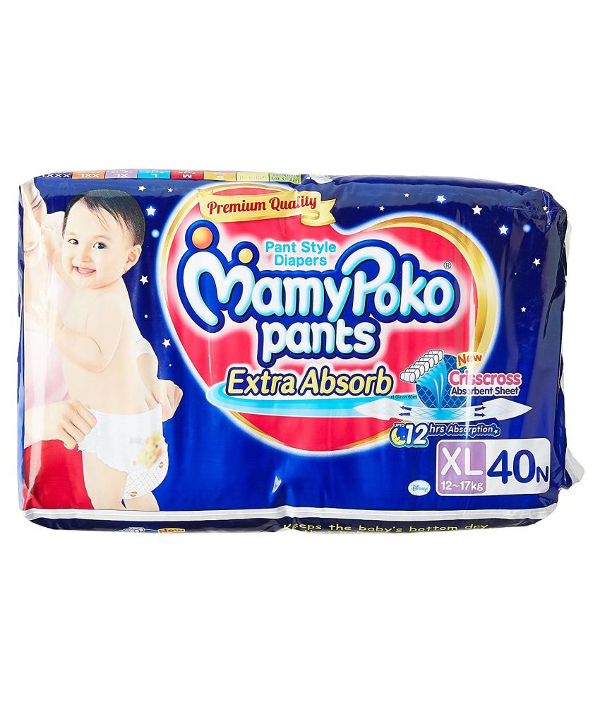 Buy MamyPoko Pants Standard Baby Diapers, Large (L), 46 Count, 9-14kg  Online at Low Prices in India - Amazon.in
