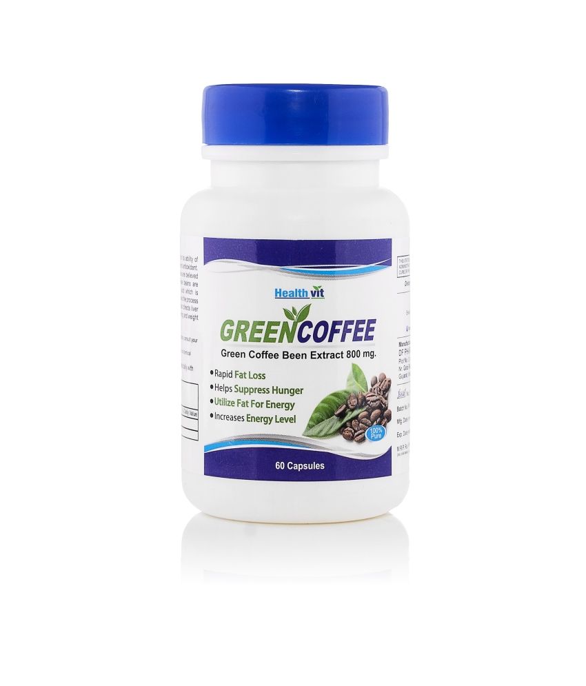 Healthvit Green Coffee Bean Extract Weight Loss Supplement 800Mg Gca 60