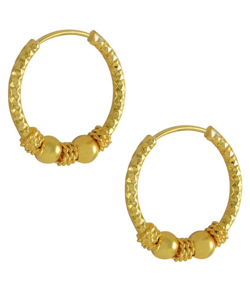 Sarah Beaded Small Hoop Earring for Women - Golden - Buy Sarah Beaded ...