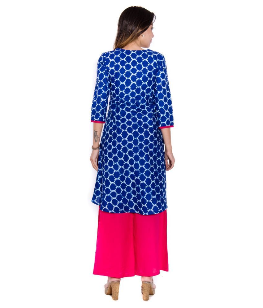 blue shirt and dhoti