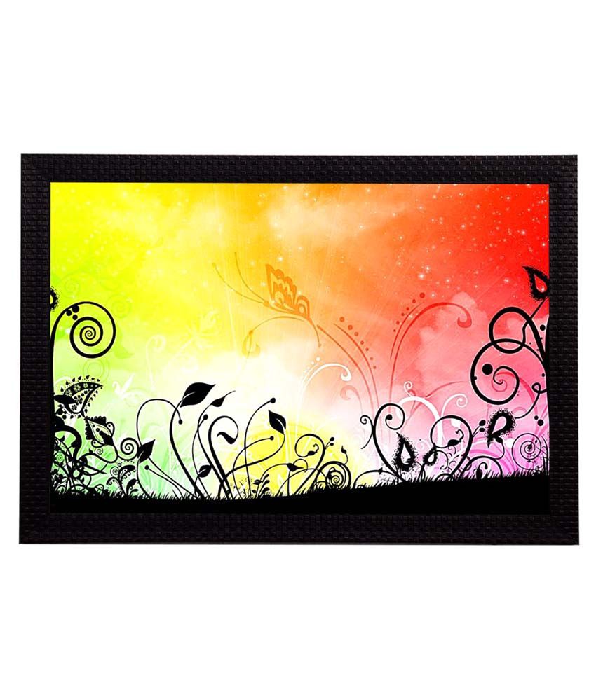     			eCraftIndia Multicoloured Abstract UV Wall Art