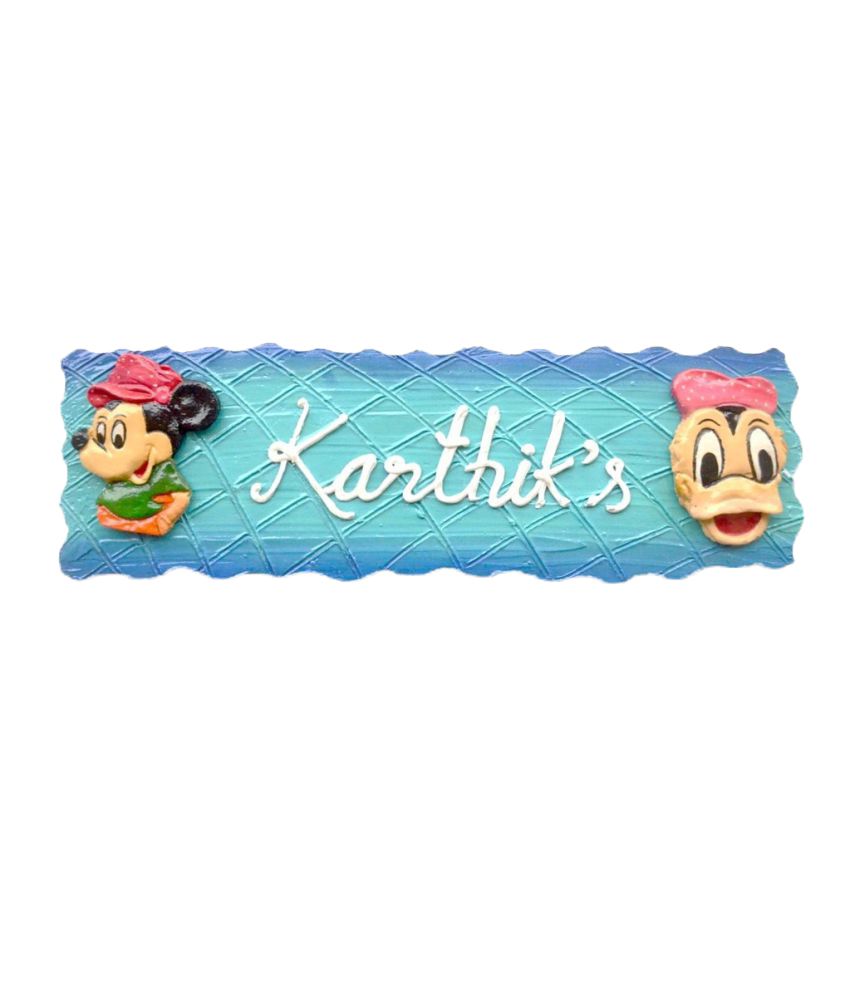 Megha S Artwork Wood Mickey And Donald Name Plate Designer Shape Decorative Plate Blue Buy Megha S Artwork Wood Mickey And Donald Name Plate Designer Shape Decorative Plate Blue At Best Price In India