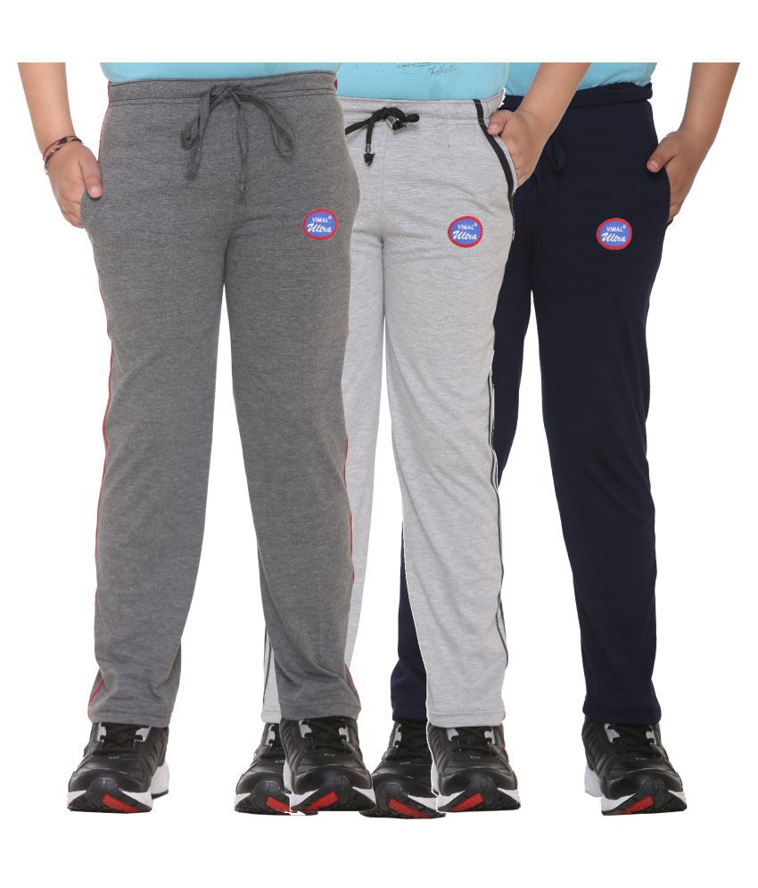     			Vimal Jonney Multicolor Cotton Blended Trackpants For Boys(Pack Of 3)