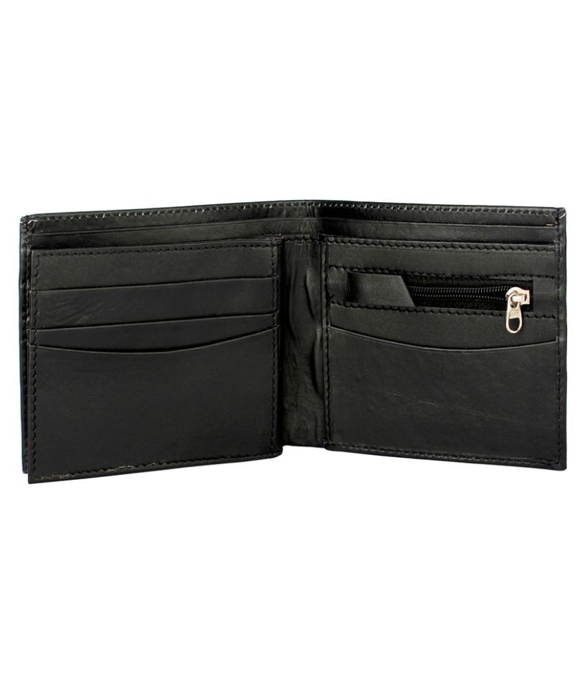 Viaan Retail Leather Black Formal Regular Wallet: Buy Online at Low ...