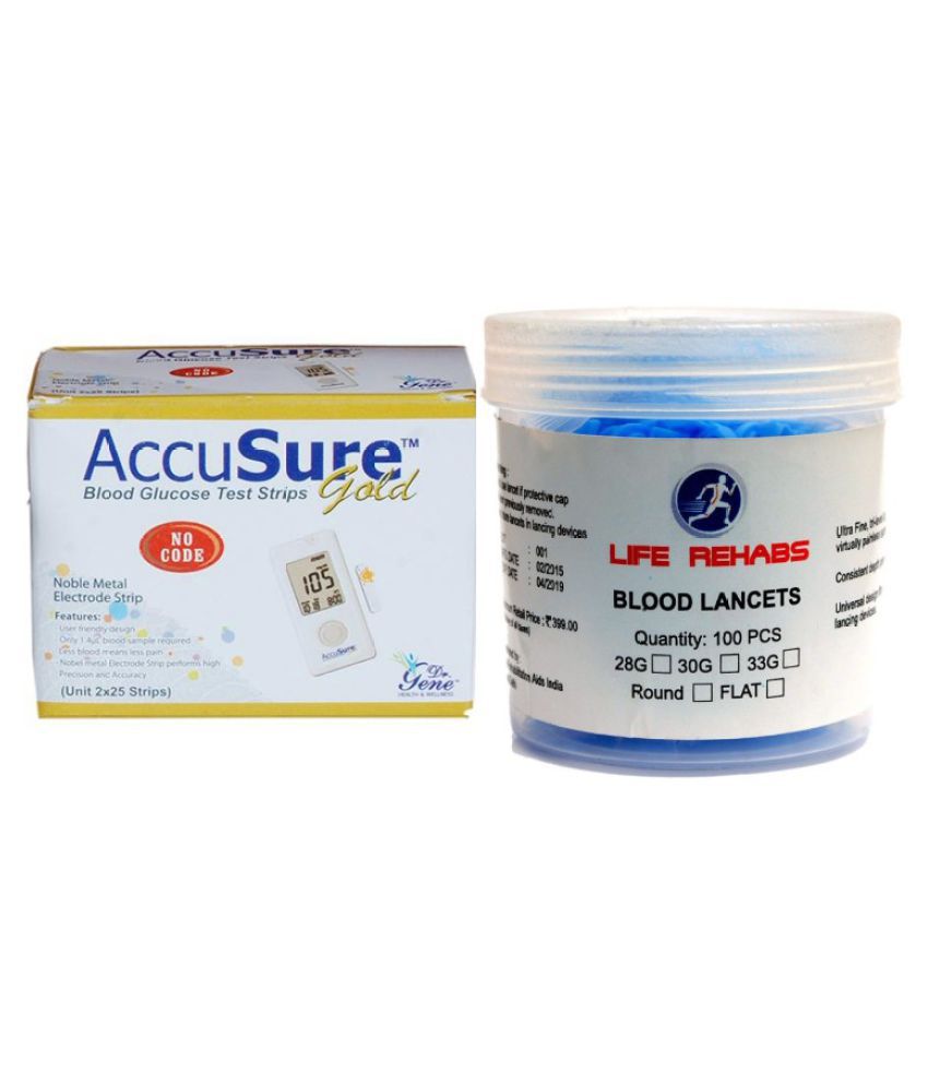     			ACCUSURE GOLD 50 STRIPS ONLY & 100 lancets